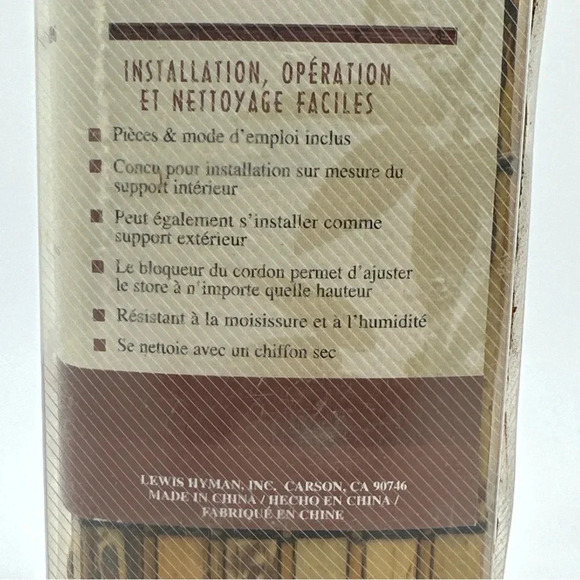 New Ambria Fruitwood Burnt Roman Shade 36" X 72". - Picture 9 of 10